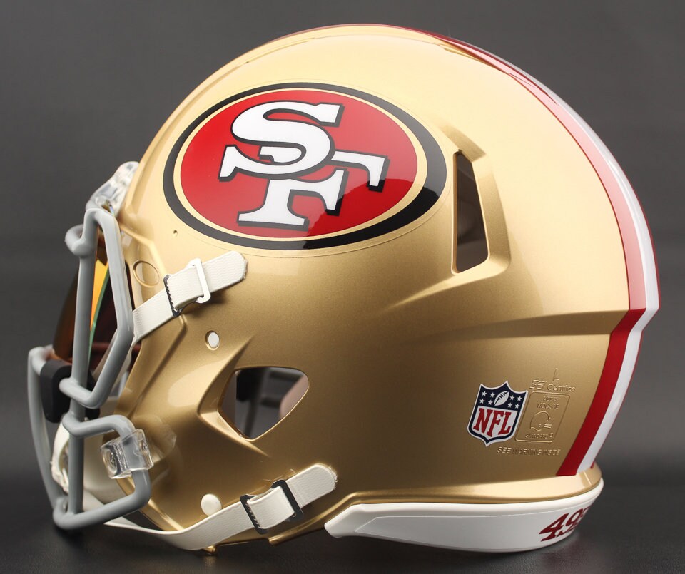 San Francisco 49ers NFL Riddell Speed Full Size Replica Football Helmet ...