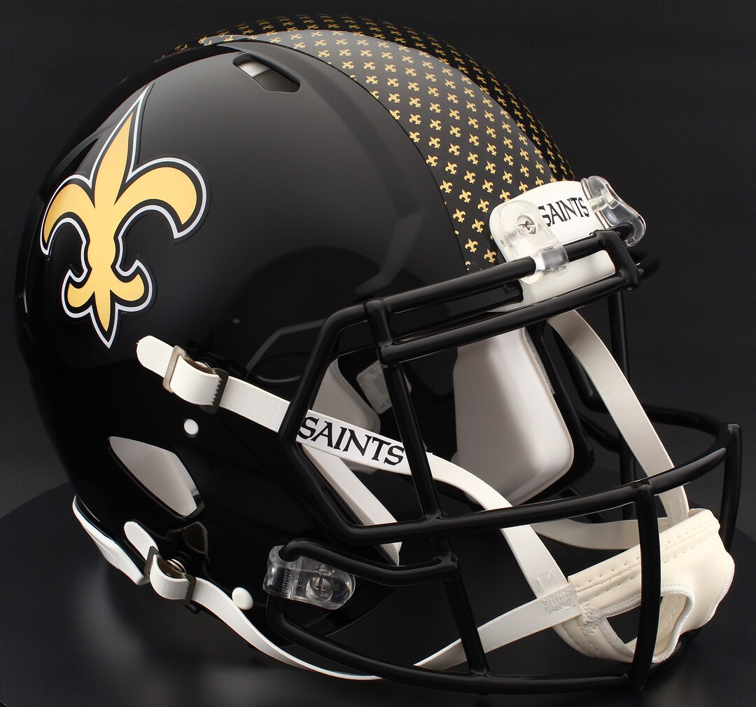 all saints central football helmet New Orleans NFL Collectible Mini Helmet|Picture Inside|FANZ Collectibles Put them on your desk New Orleans Saints Unveil Black