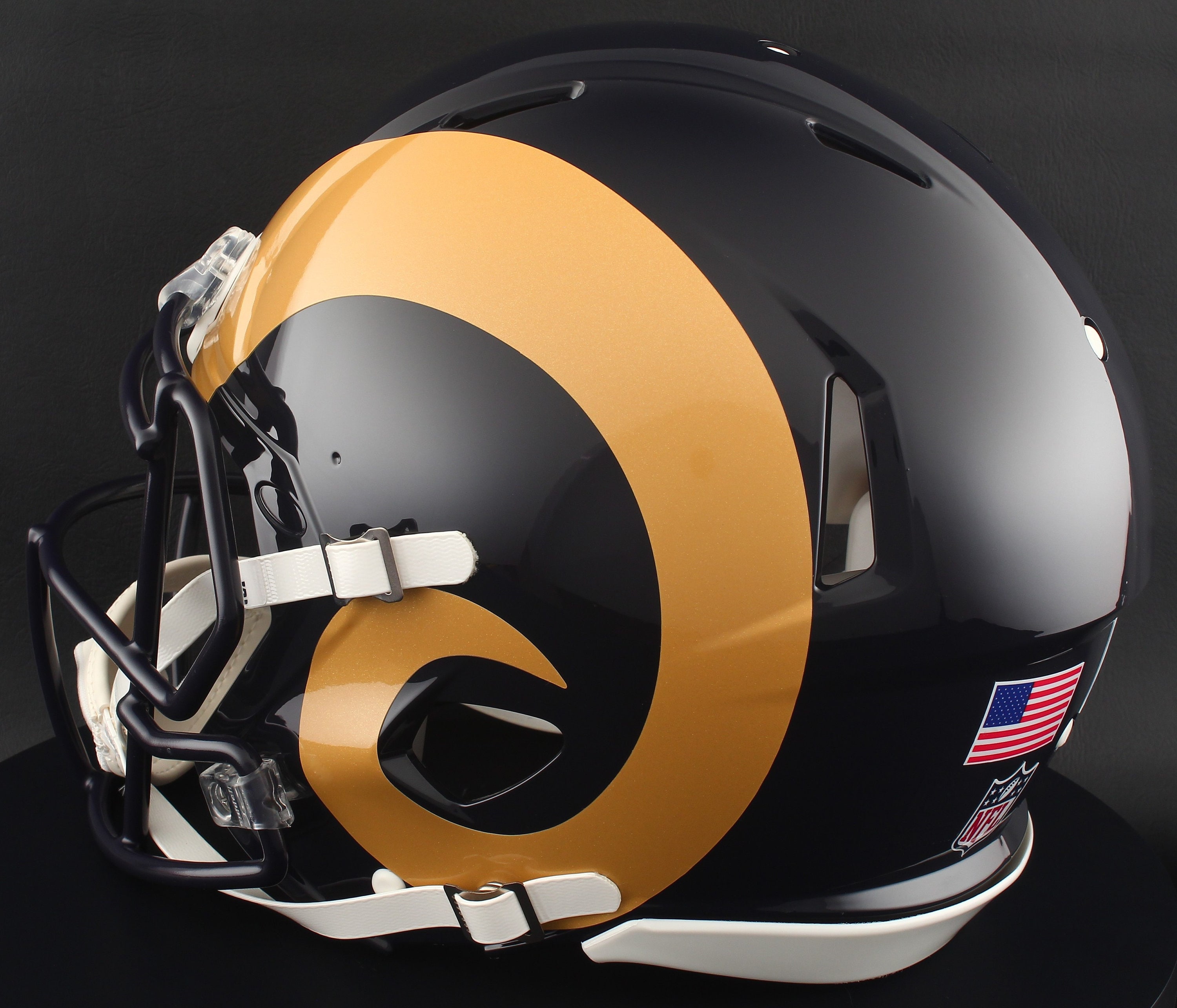 Los Angeles Rams NFL Riddell Speed Authentic Throwback Football Helmet ...