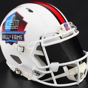 Casque de football américain NFL réplique taille réelle Riddell Speed, membre du Hall of Fame, avec visière personnalisable !