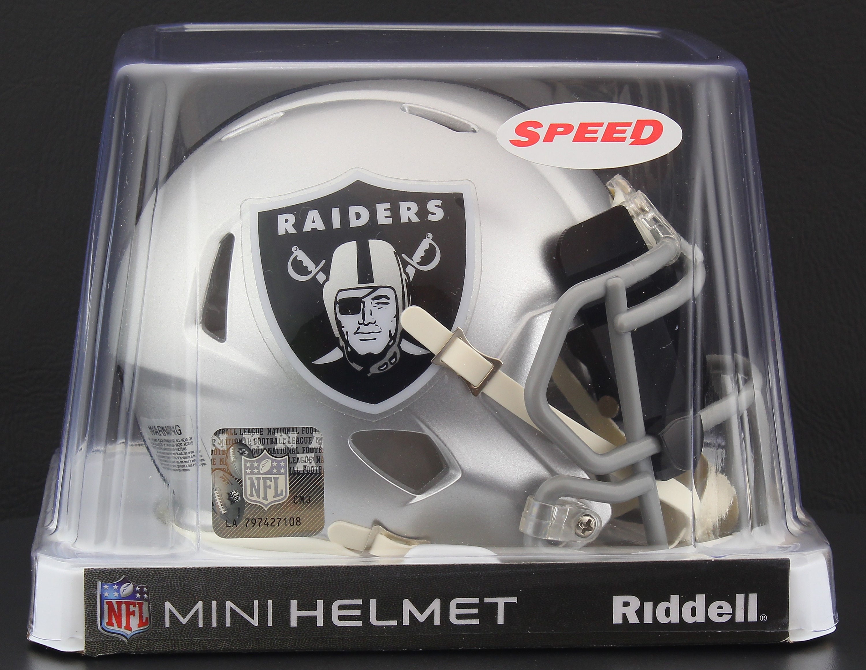 Las Vegas Raiders NFL Riddell Speed Mini Football Helmet W/ EYE SHIELD ...