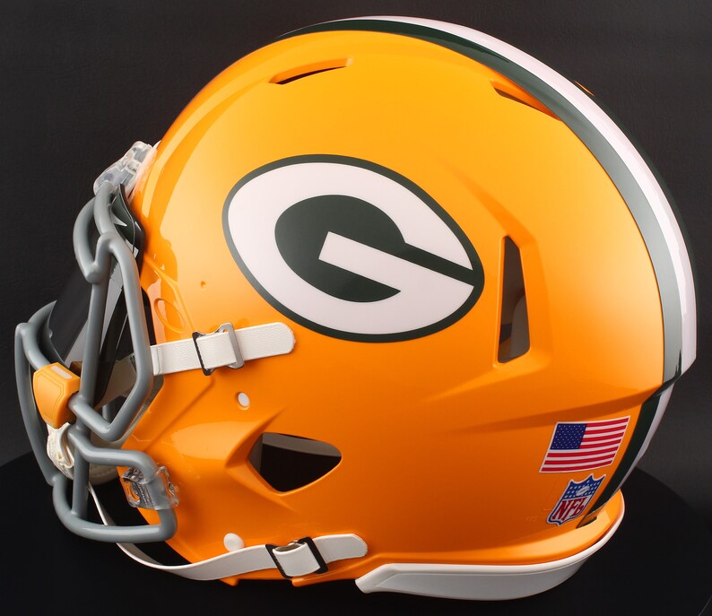 Riddell Green Bay Packers Speed Replica Helmet - Thumbnail 5