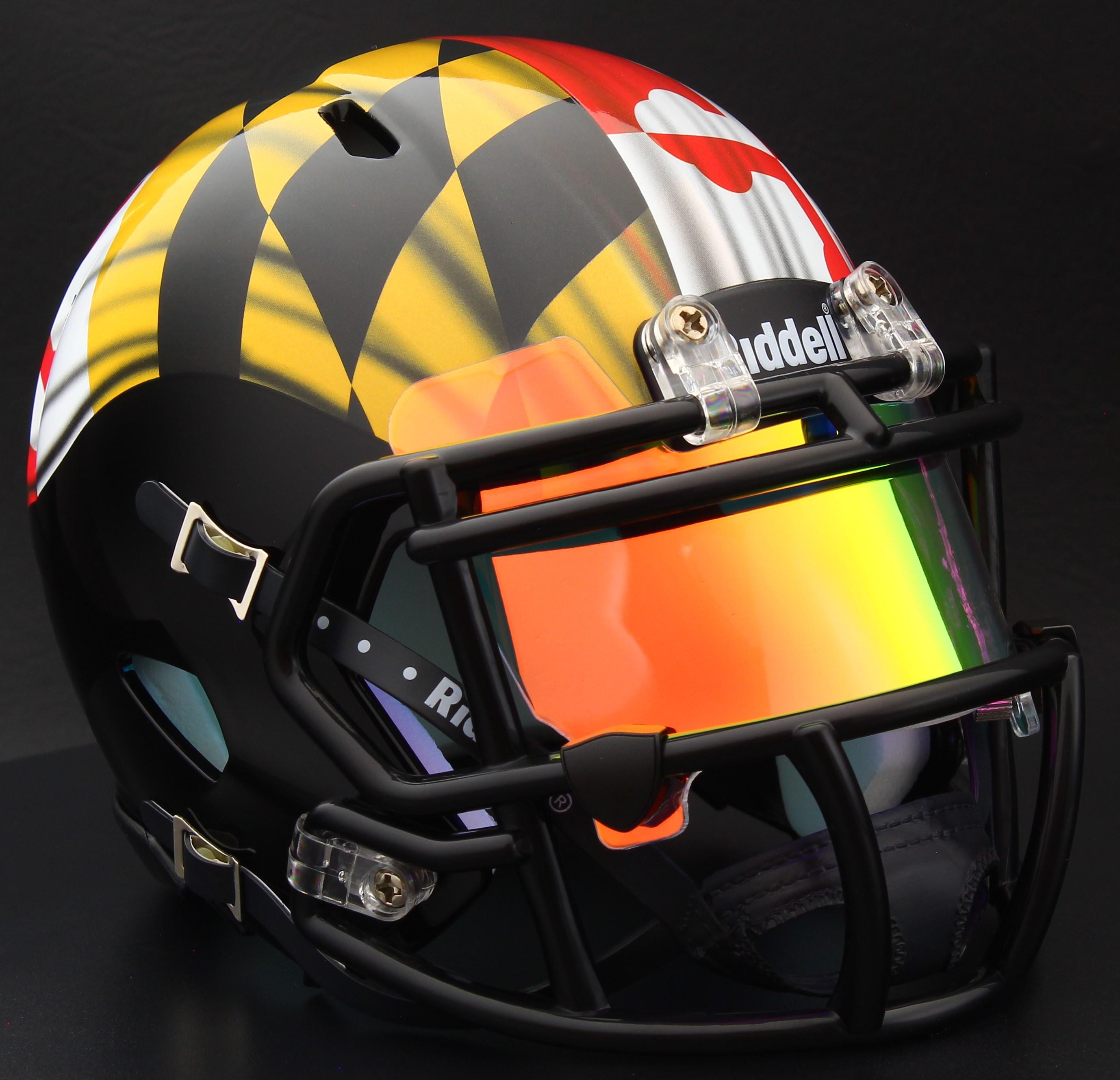 authentic football helmets for sale Riddell Wizard Helmet wear plate and molded foam jaw pads Pittsburgh Steelers Riddell Midi Speedflex