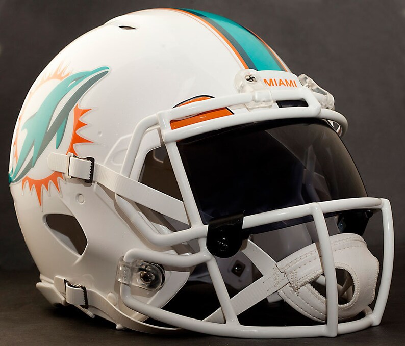 Riddell Miami Dolphins Speed Football Helmet - Thumbnail 2
