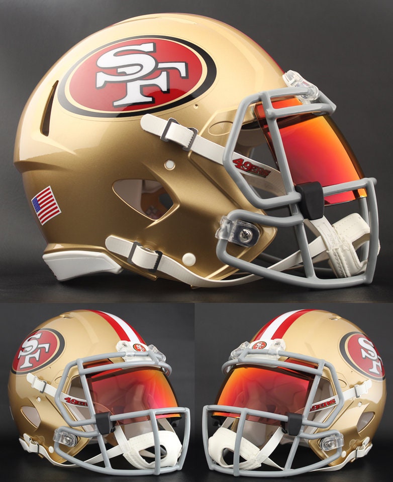 San Francisco 49ers NFL Riddell Speed Full Size Replica Football Helmet ...