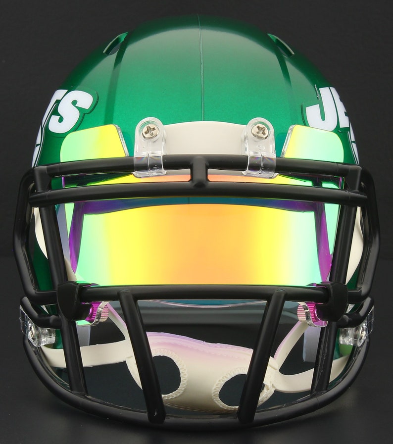 New York Jets NFL Riddell Speed Mini Football Helmet W/ EYE SHIELD ...