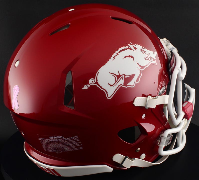 Razorback Ribbon Arkansas Razorbacks NCAA Riddell Speed Full Size Replica Football ...