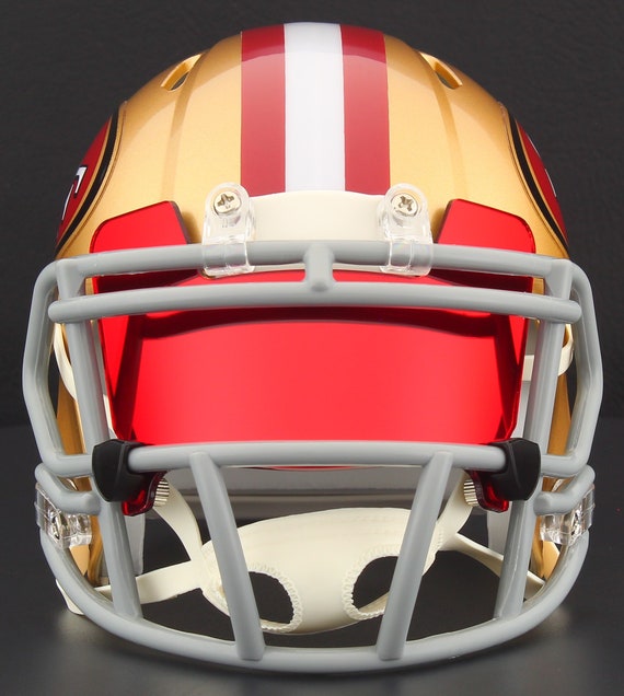 49ers football helmet visor San Francisco 49ers NFL Riddell Speed Mini Football Helmet W/ EYE SHIELD  Visor