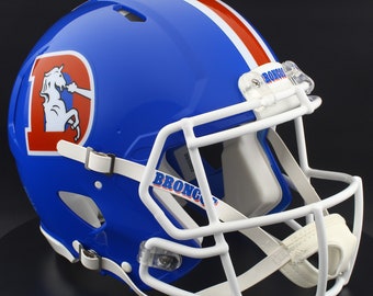 DENVER BRONCOS 1975-1996 NFL Riddell Speed Full Size Replica Throwback Football Helmet