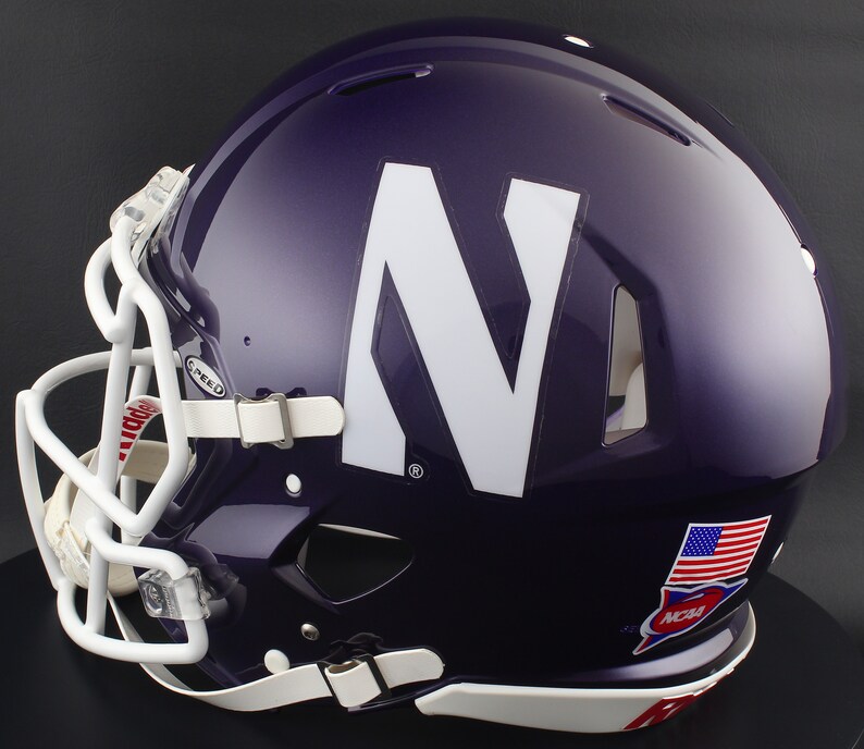 Riddell Northwestern Wildcats Speed Helmet - Thumbnail 2