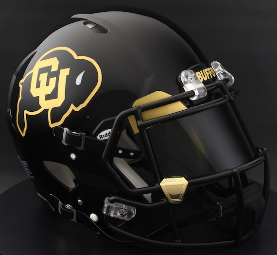 buff football helmets Colorado Buffaloes Riddell Speed Display Helmet Green Gridiron, Inc have for the serious autograph collector The Riddell Speedflex mid-size collectible