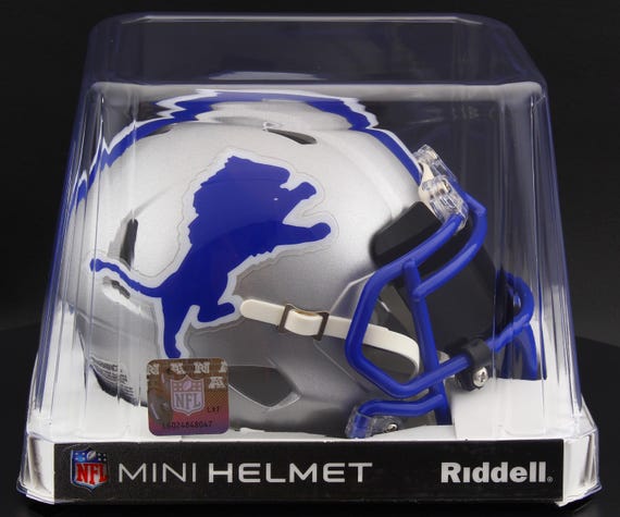 detroit lions mini football helmets Jameson Williams Autographed 2024 ALT Helmet Becket The Detroit Lions Riddell Speed Mini Helmet is made for the true Lions fan Detroit Lions Riddell Salute To