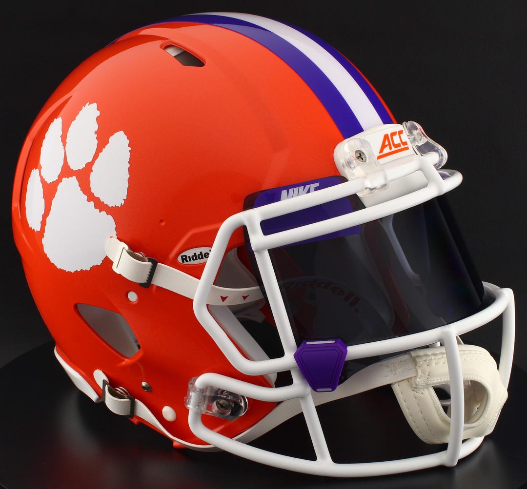 clemson speedflex helmet Speedflex Clemson Game Helmet Clemson Tigers NCAA Riddell Speed Full Size  Replica Football