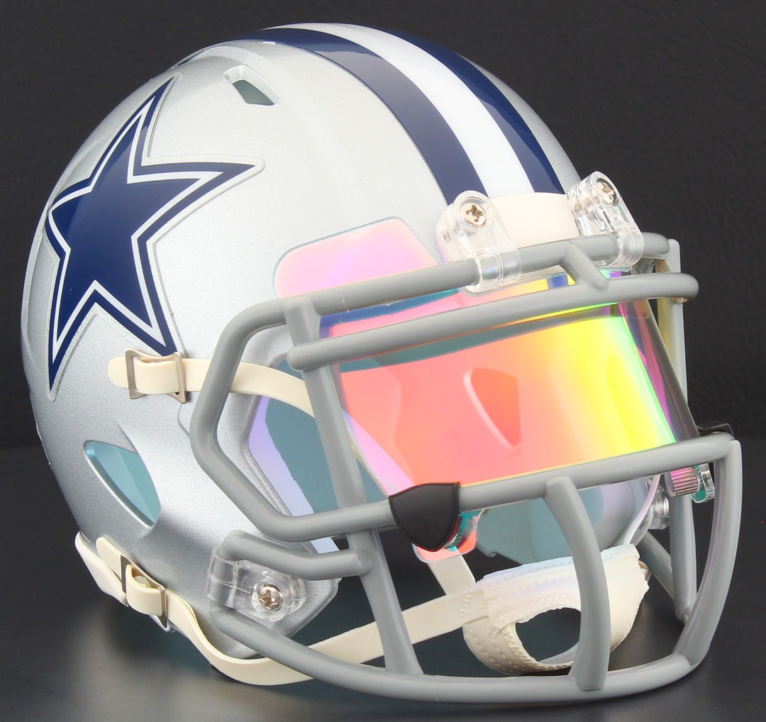 Dallas Cowboys NFL Riddell Speed Mini Football Helmet W/ EYE SHIELD ...