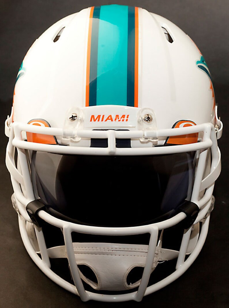 Riddell Miami Dolphins Speed Football Helmet - Thumbnail 4