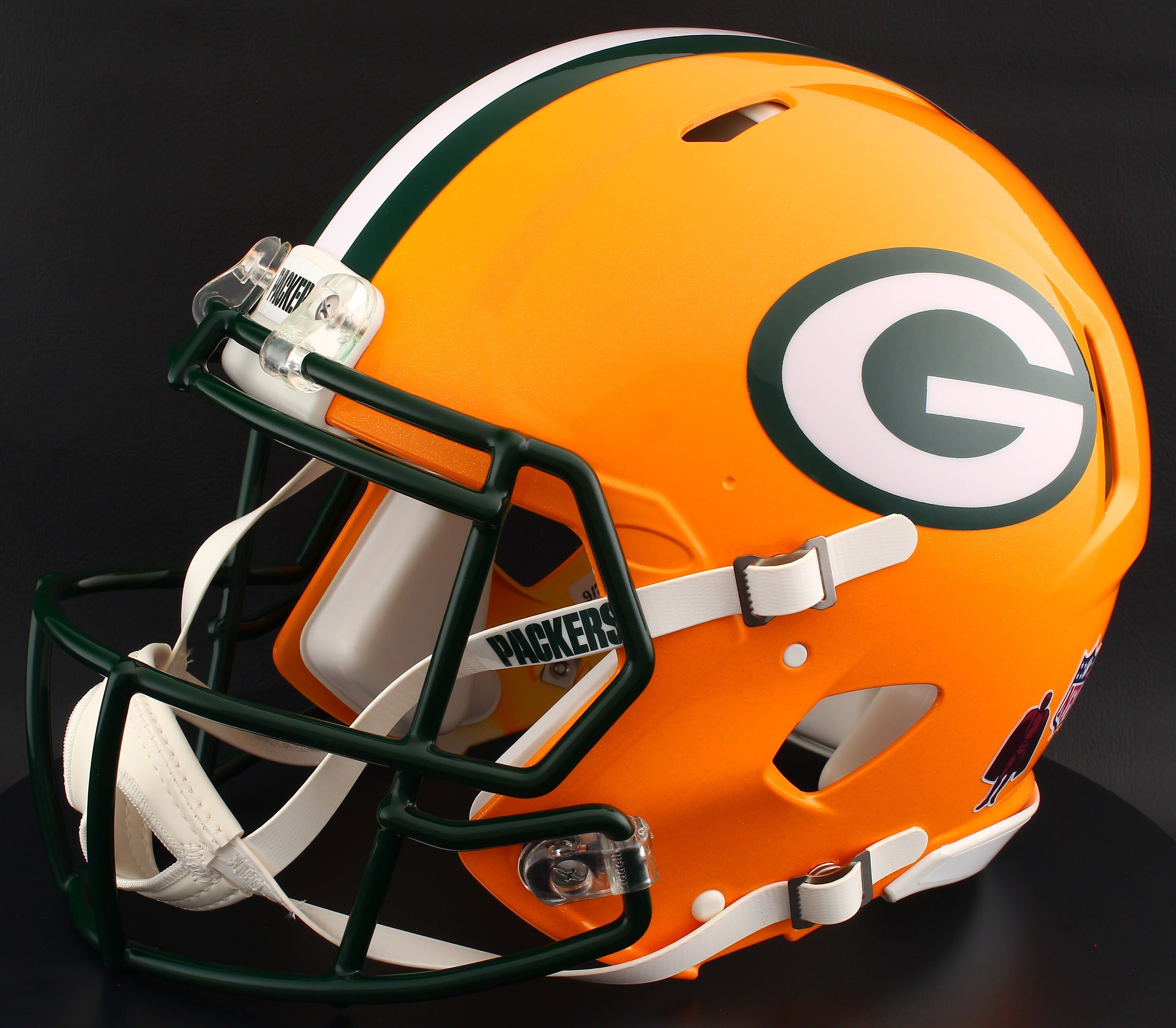 Green Bay Packers Riddell Speed Full Size Authentic NFL Football Helmet ...