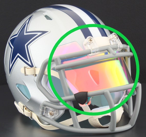 Cool Dallas Cowboys Helmet With Visor RAINBOW Mini Eye Shield