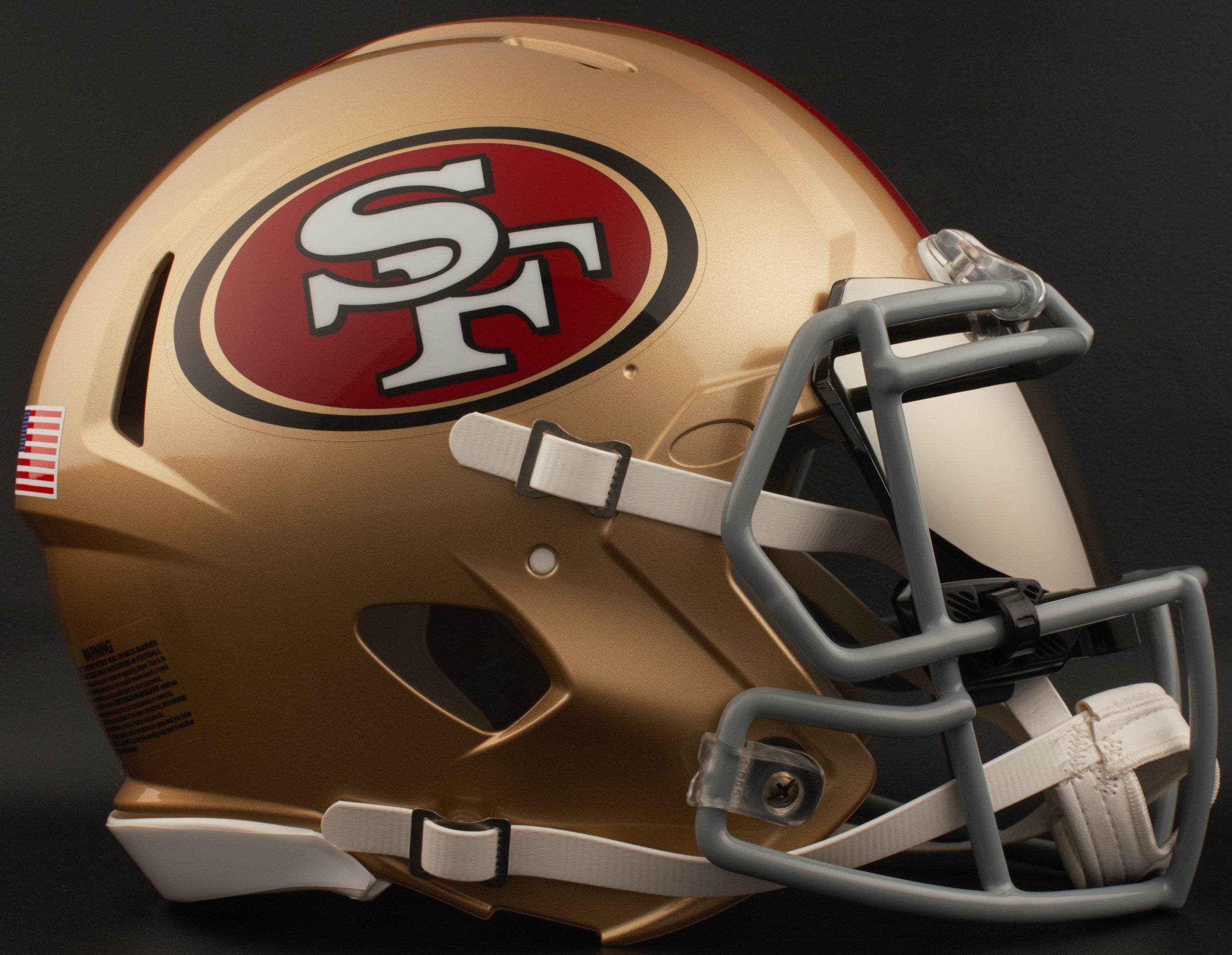 San Francisco 49ers NFL Riddell Speed Full Size Replica Football Helmet ...