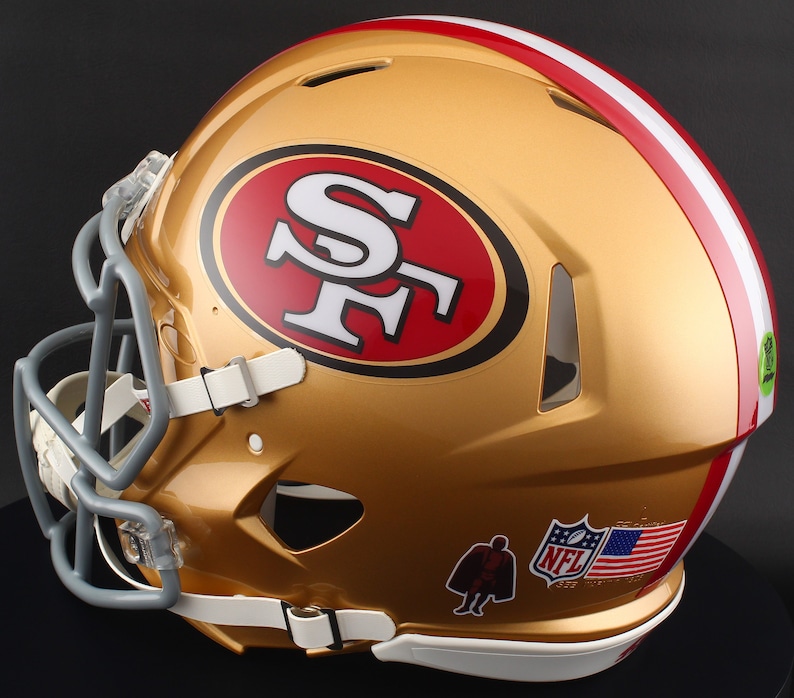 San Francisco 49ers NFL Riddell Speed Full Size Replica Football Helmet ...
