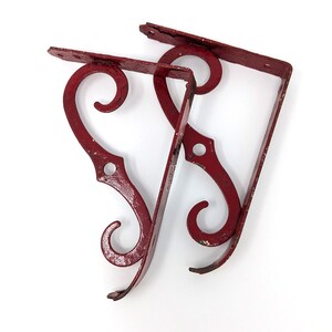 Vintage Painted Shelving Brackets with S Scroll