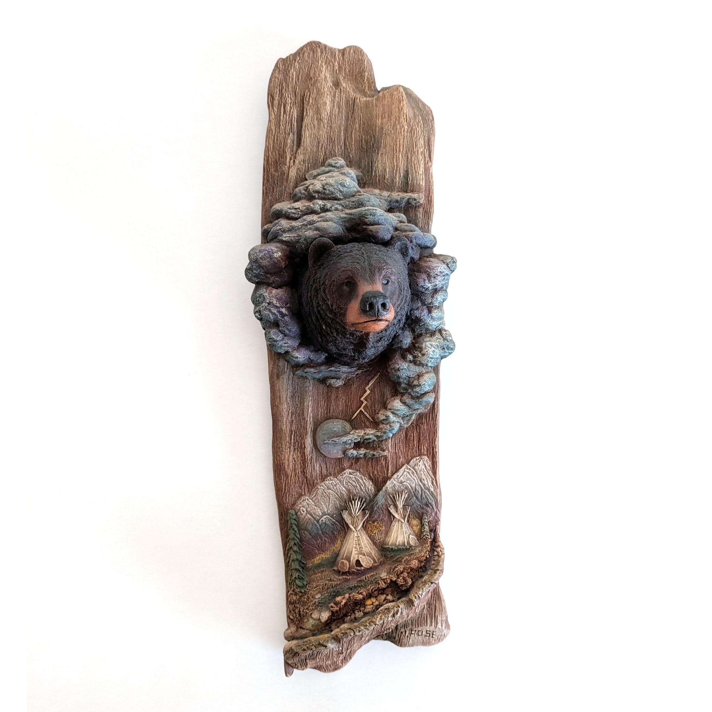 Neal J Rose ネイティブアメリカン　木彫りアートワーク Neil J Rose - Etsy