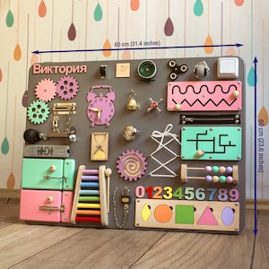 Tableau occupé, Tableau occupé de 1 an, Tableau occupé de 18 mois, Tableau sensoriel pour bébé, Tableau occupé très grand, Tableaux sensoriels, Grand tableau agité