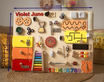 Large Busy Board, Sensory Panel, Montessori Board, Busy Board, Toddler Busy Board, Sensory Board, Activity Board, Wall Mounted Board