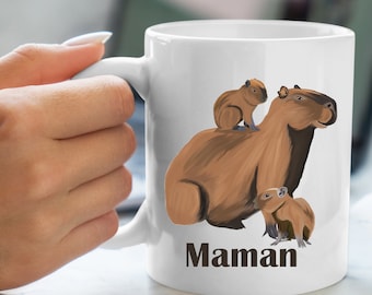 Tasse Capybara personnalisée -Céramique ,choix de couleurs