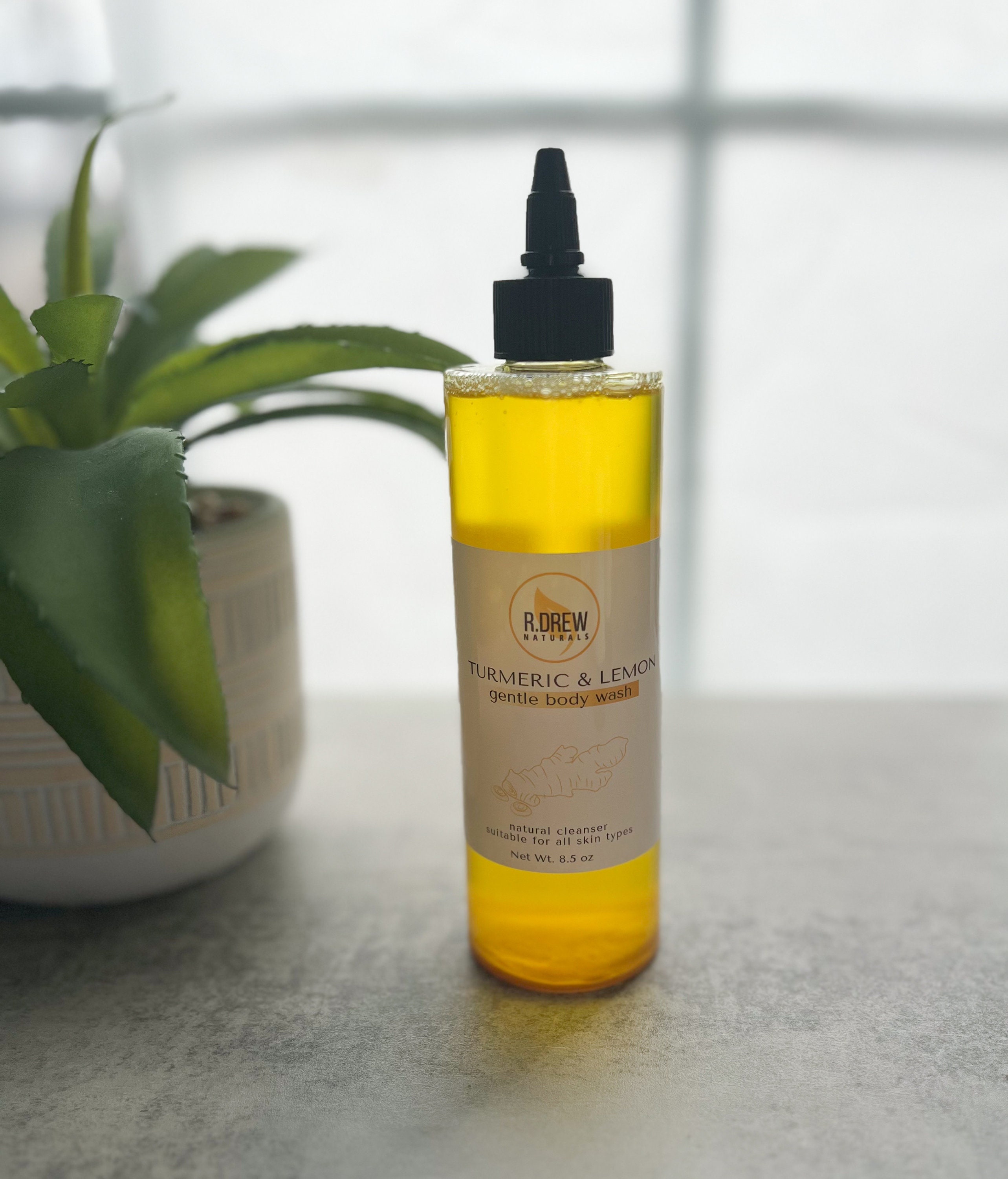 Turmeric and Lemon Body Wash Shower Gel Shampoo Liquid Etsy UK