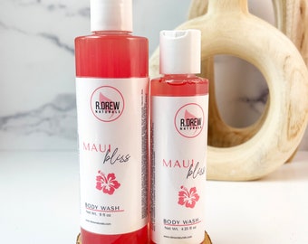 Maui Bliss Body Wash, Shower Gel, Liquid Soap, Bubble Bath