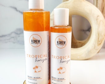 Tropical Horizon Body Wash, Shower Gel, Liquid Soap, Bubble Bath