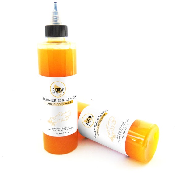 Turmeric and Lemon Body Wash Shower Gel Shampoo Liquid Etsy UK