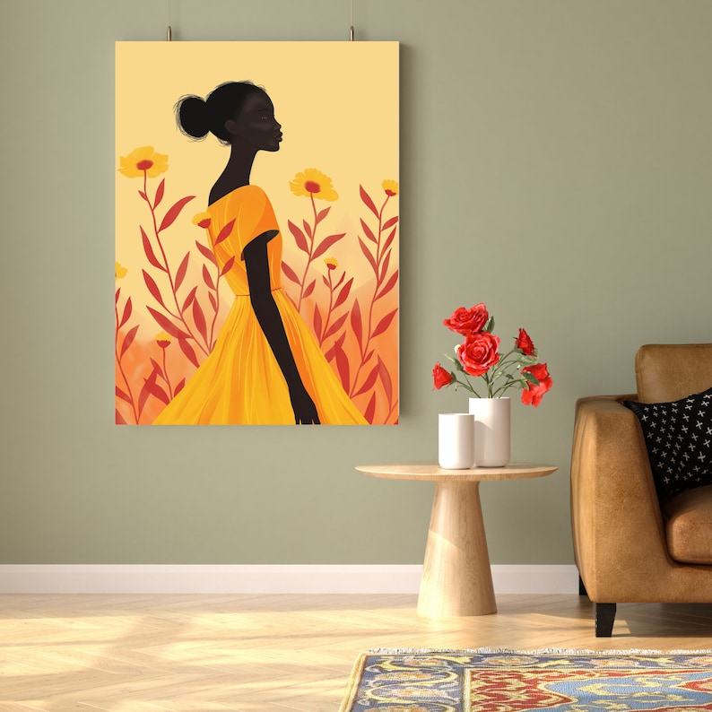 Yellow Wall Art Digital Download Master Resell Rights Printable Home ...