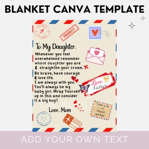 Canva Blanket Design Template CustomCat Blanket Design Digital Download Blanket Mockup Sublimation Designs Editable Pre-made Blanket Design