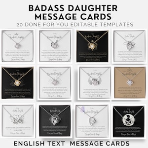 Shineon Message Cards Gioielli Figlia Messaggio Card Modificabile Canva Messaggio Card Gioielli Personalizzati Con Testo GearBubble Messaggio Card