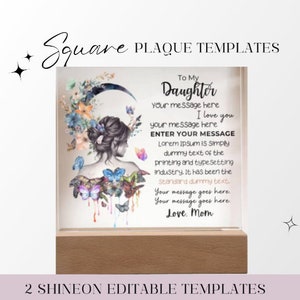 Plantillas de placa de ShineOn Plantillas de placa acrílica de Canva de ShineOn Plantillas de diseño de placa de ShineOn Plantillas de tarjeta de mensaje de ShineOn