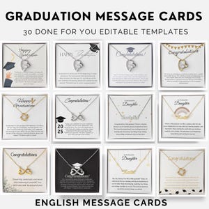 Cartes de vœux pour l'obtention du diplôme Carte de vœux ShineOn pour bijoux Carte de vœux en toile modifiable Bijoux personnalisés avec carte de vœux GearBubble