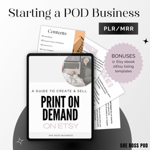 Done For You MRR POD For Beginner How to start a Print on Demand Business E-book Product Ideas POD Business Ideas Ebook Template with Resell