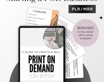 Ebook stampabile su richiesta: Guida aziendale Etsy con MRR (Canva Access)