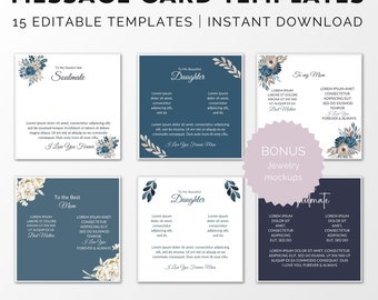 ShineOn Jewelry Message Card Templates: Canva Design (Digital Download)