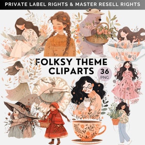 Folk Art Clipart PNG Revender Productos Digitales Derechos de Reventa Clip Art y Archivos de Imagen Maestros Derechos de Reventa PNG Clip Art Revender Boho Clip Art