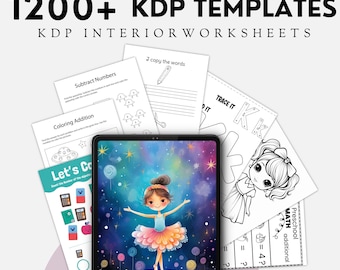 KDP Kids Activity Book Interior Bundle: 1200+ Resell Templates PLR MRR