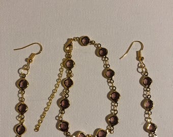 Conjunto de pulsera y pendientes – Elegancia en 4 colores exclusivos