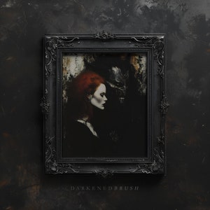 Beauty and Beast Dark Oil Painting, Gothic Dark Fantasy, Gothic Princess Dark Romance Aesthetic Art, Goth Decor Printable, Victorian Goth