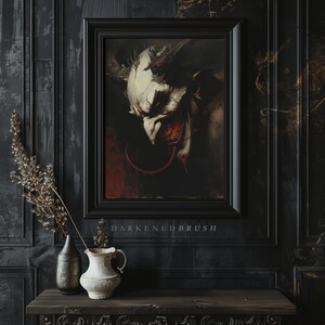 Printable Dark Aesthetics Art, Victorian Gothic Oil Painting Print, Dark Goth Décor, Printable Horror Art for Wall, Goth Wall Decoration