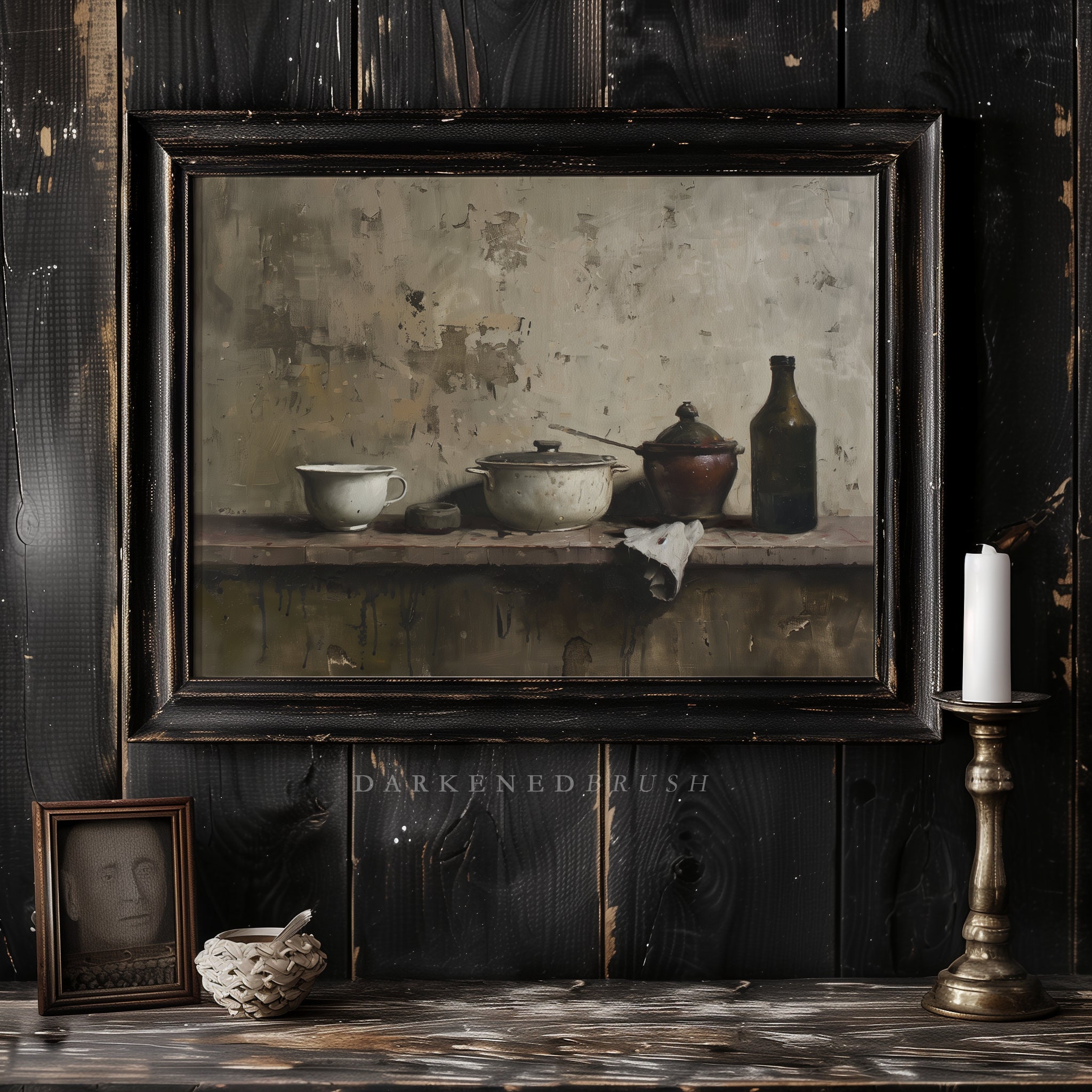 rustic cozy kitchen art prints under $7 shipped |... Printable Vintage Cookware Farmhouse Kitchen Decor Rustic Art, Country ...