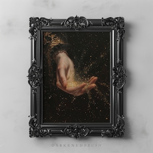 Magischer Sternenstaub Vintage Celestial Art Druckbar, Kosmische Sterne Witchy Wandkunst, Romantisch Dark Academia, Spiritismus Magisch Mystisch Druck