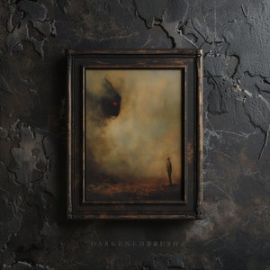 Gothic Oil Painting, Dark Academia Aesthetics, Dark Goth Decor, Dark Painting Prints, Goth Wall Art, Victorian Aesthetic, Horror Art Lover