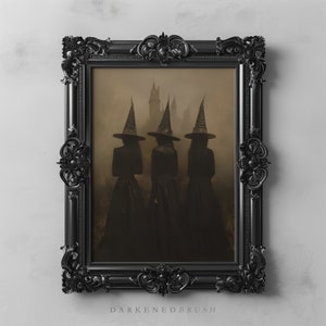 Gothic Hexen Art druckbare okkulte Kunst Poster, Witchy Wandkunst, Dark Academia Print, Pagan Dekor, Gothic dunkel Ölgemälde, Instant Download