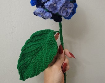 Fleur d'hortensia au crochet